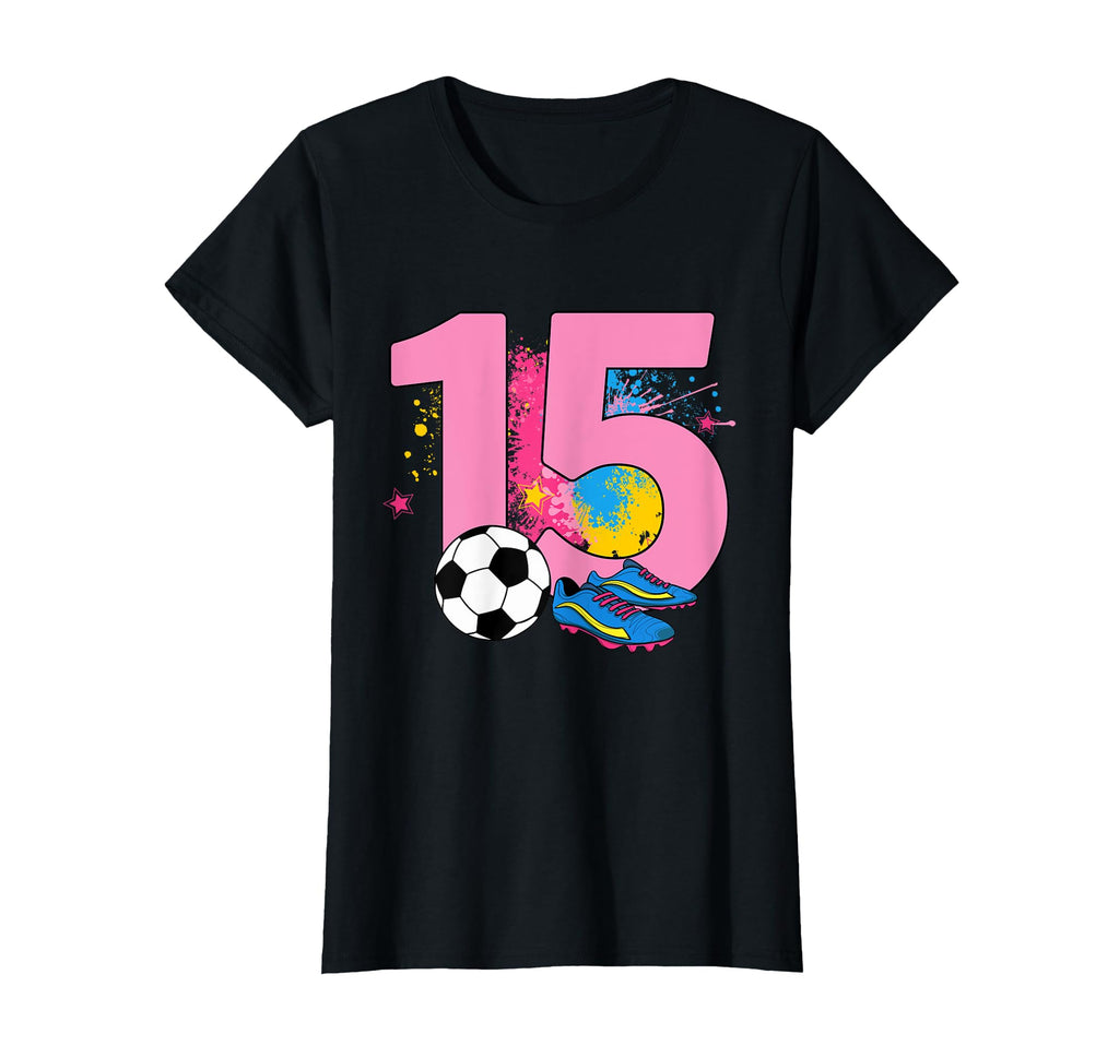 15Th Birthday Soccer Player Football 15 T-Shirt - Unique Graphic Unisex - T-Shirt, Sweatshirt, Hoodie