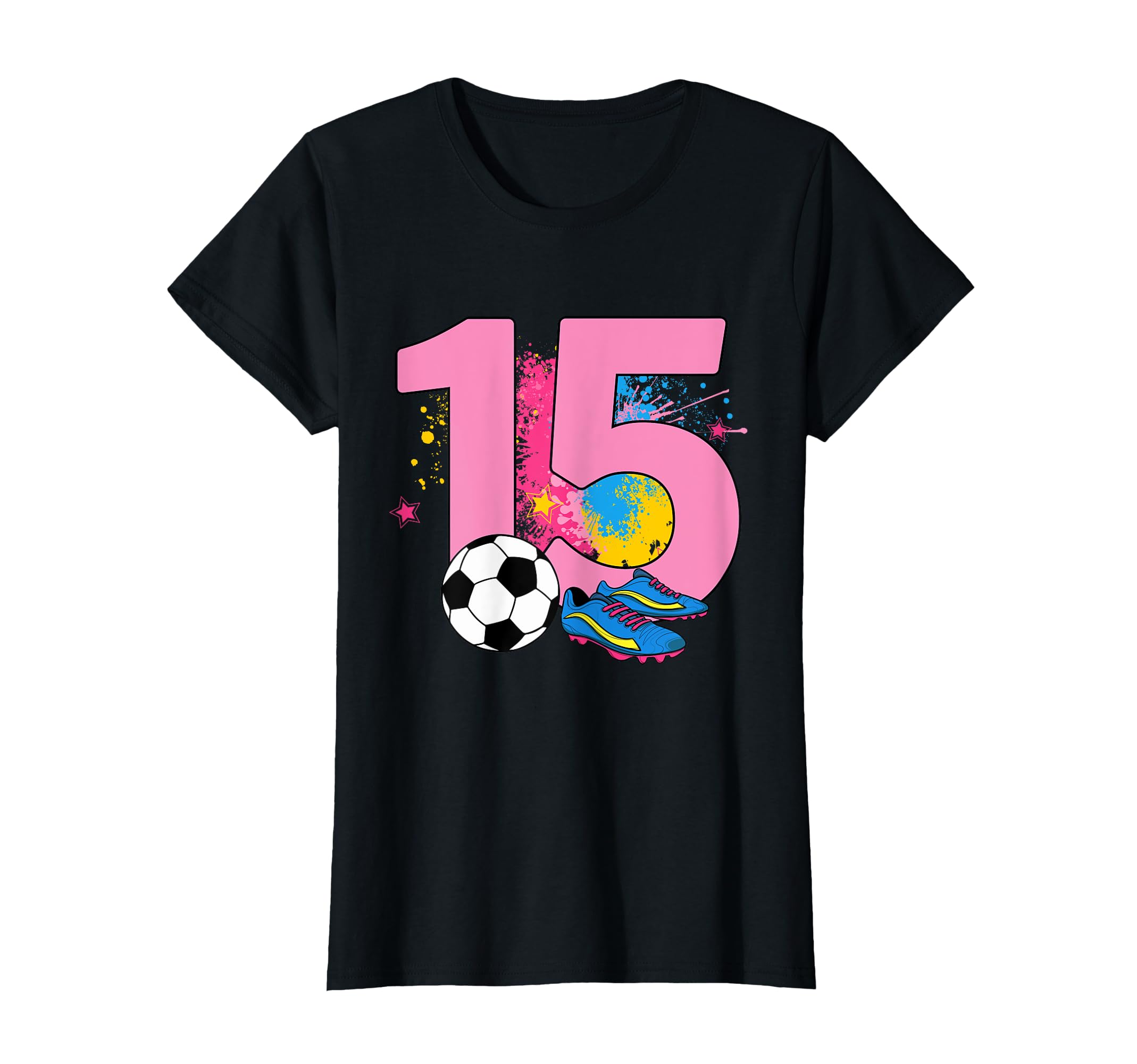 15Th Birthday Soccer Player Football 15 T-Shirt - Unique Graphic Unisex - T-Shirt, Sweatshirt, Hoodie