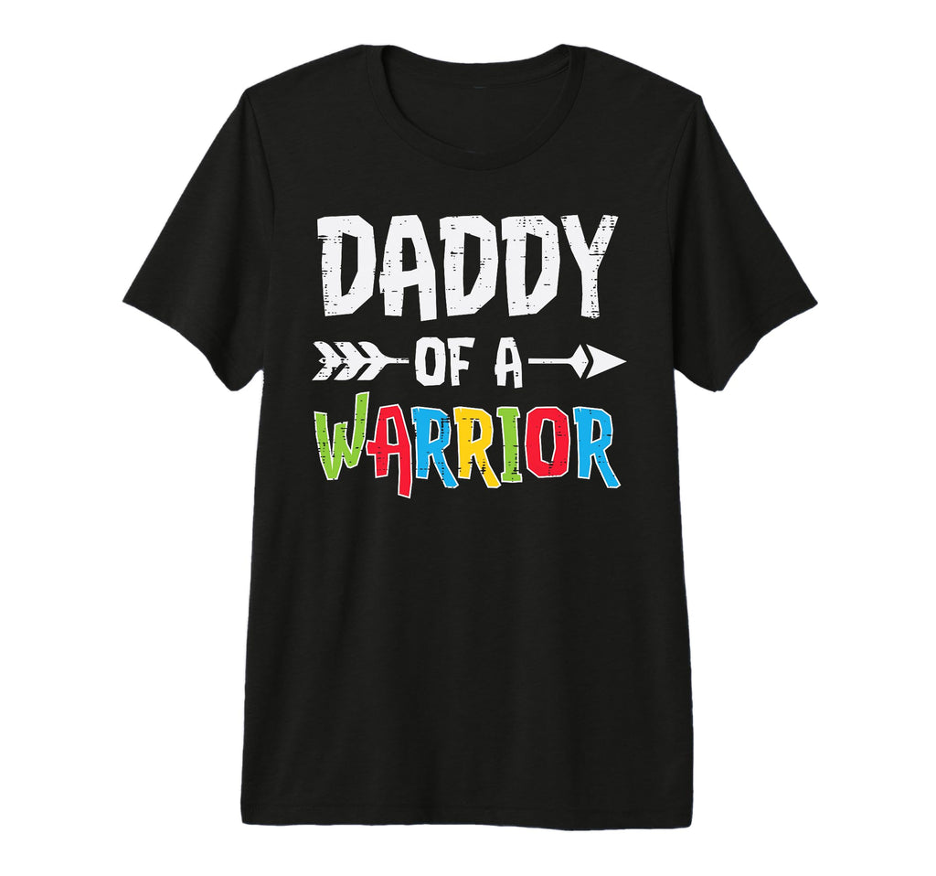 Daddy Warrior Autism Awareness Family Dad T-Shirt - Graphic Print Unisex - T-Shirt, Sweatshirt, Hoodie
