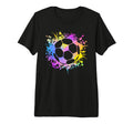 Soccer Ball Watercolor Paint Splashes T-Shirt - Custom Art Print Unisex - T-Shirt, Sweatshirt, Hoodie