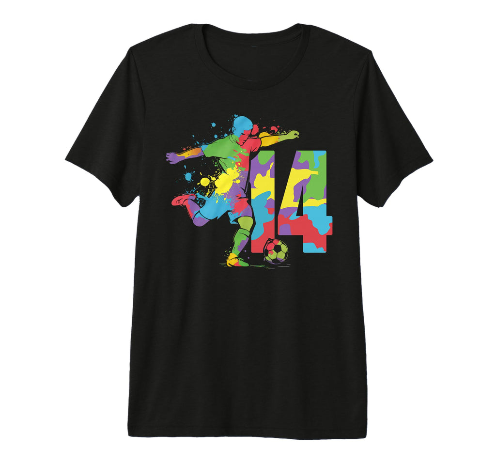14 Soccer Birthday Gift Soccer Fan T-Shirt - Aesthetic Graphic Unisex - T-Shirt, Sweatshirt, Hoodie