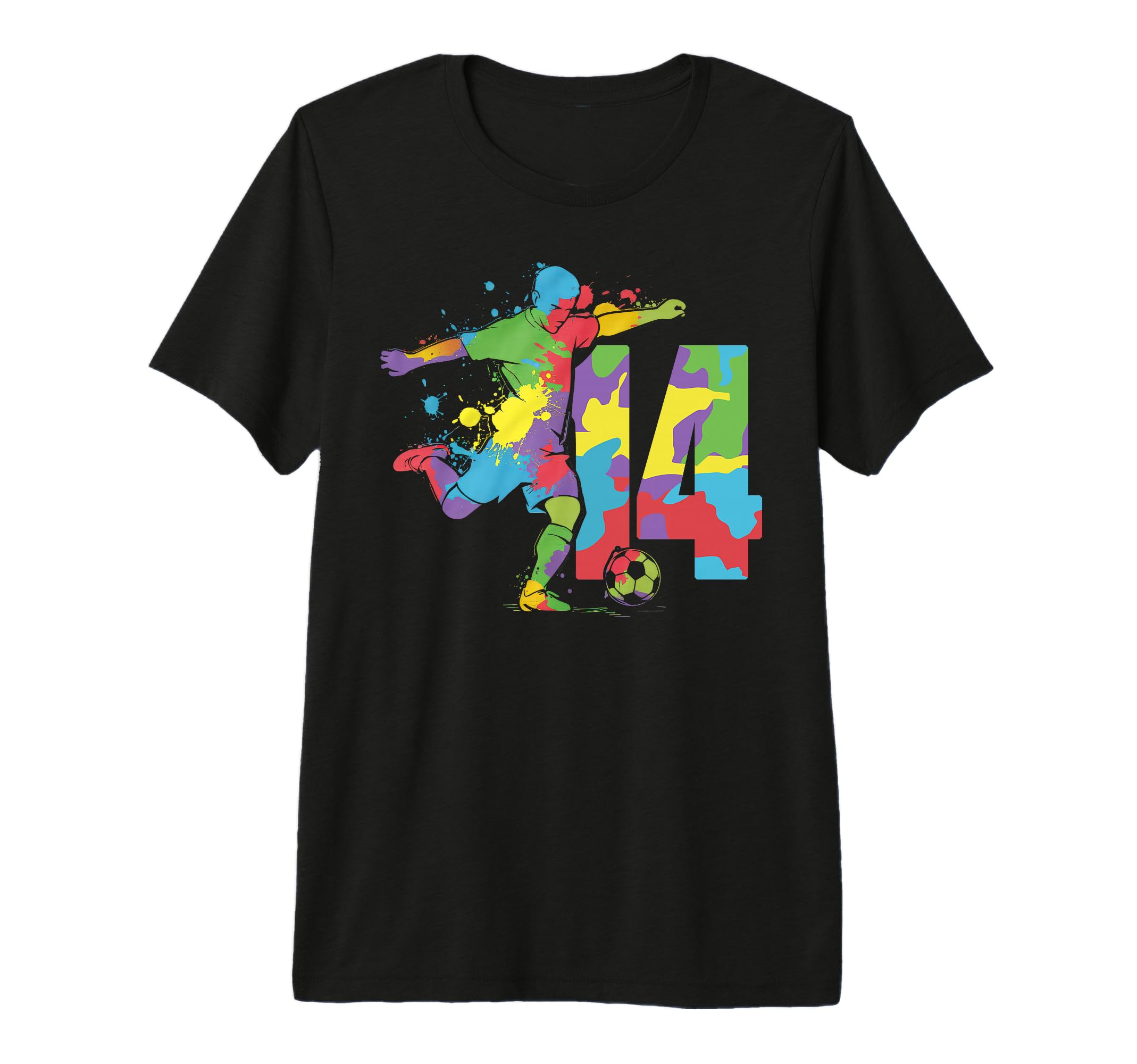 14 Soccer Birthday Gift Soccer Fan T-Shirt - Aesthetic Graphic Unisex - T-Shirt, Sweatshirt, Hoodie