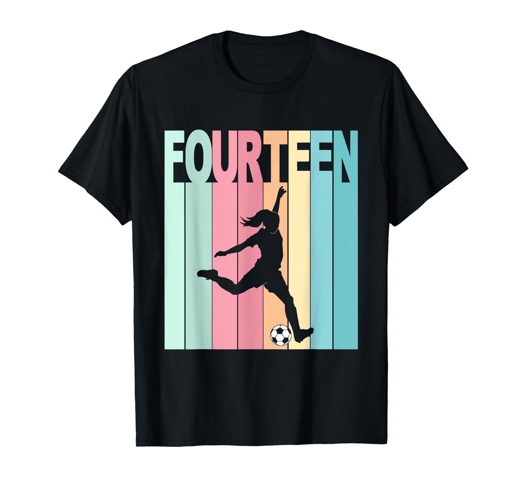 14Th Birthday Soccer Theme 14 Year Old T-Shirt - Custom Art Print Unisex - T-Shirt, Sweatshirt, Hoodie