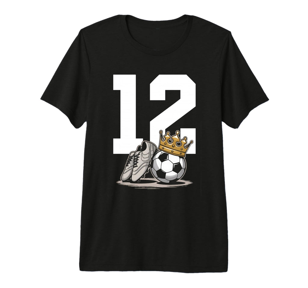 12 Soccer Birthday Gift Soccer Fan T-Shirt - Minimalist Print for Adults - T-Shirt, Sweatshirt, Hoodie