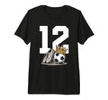 12 Soccer Birthday Gift Soccer Fan T-Shirt - Minimalist Print for Adults - T-Shirt, Sweatshirt, Hoodie