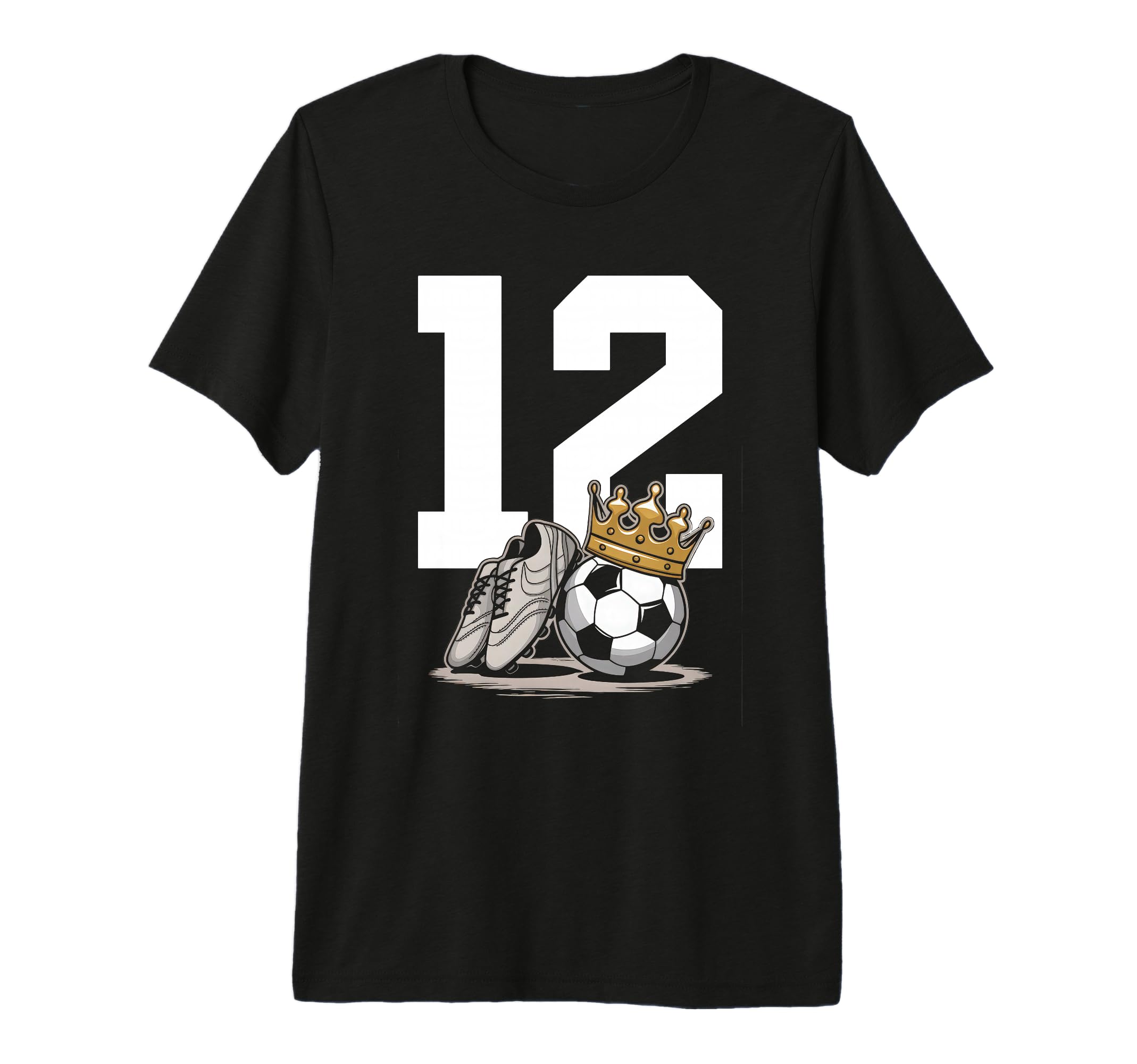 12 Soccer Birthday Gift Soccer Fan T-Shirt - Minimalist Print for Adults - T-Shirt, Sweatshirt, Hoodie