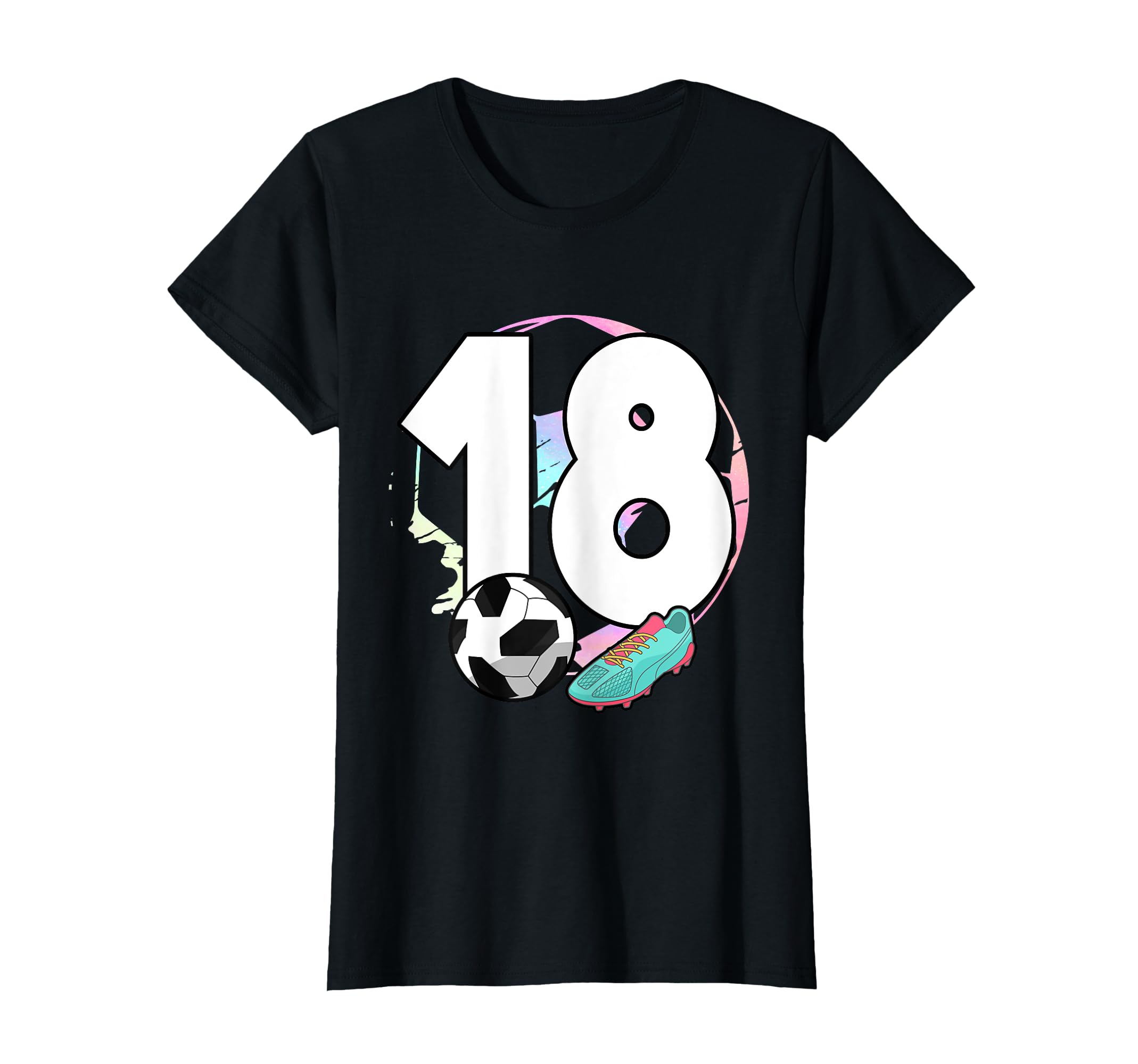 18Th Birthday Soccer Player Football T-Shirt - Custom Art Print for Adults - T-Shirt, Sweatshirt, Hoodie