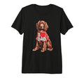 Mens Irish Setter Wearing Red Paw T-Shirt - Fun Novelty Design Unisex - T-Shirt, Sweatshirt, Hoodie