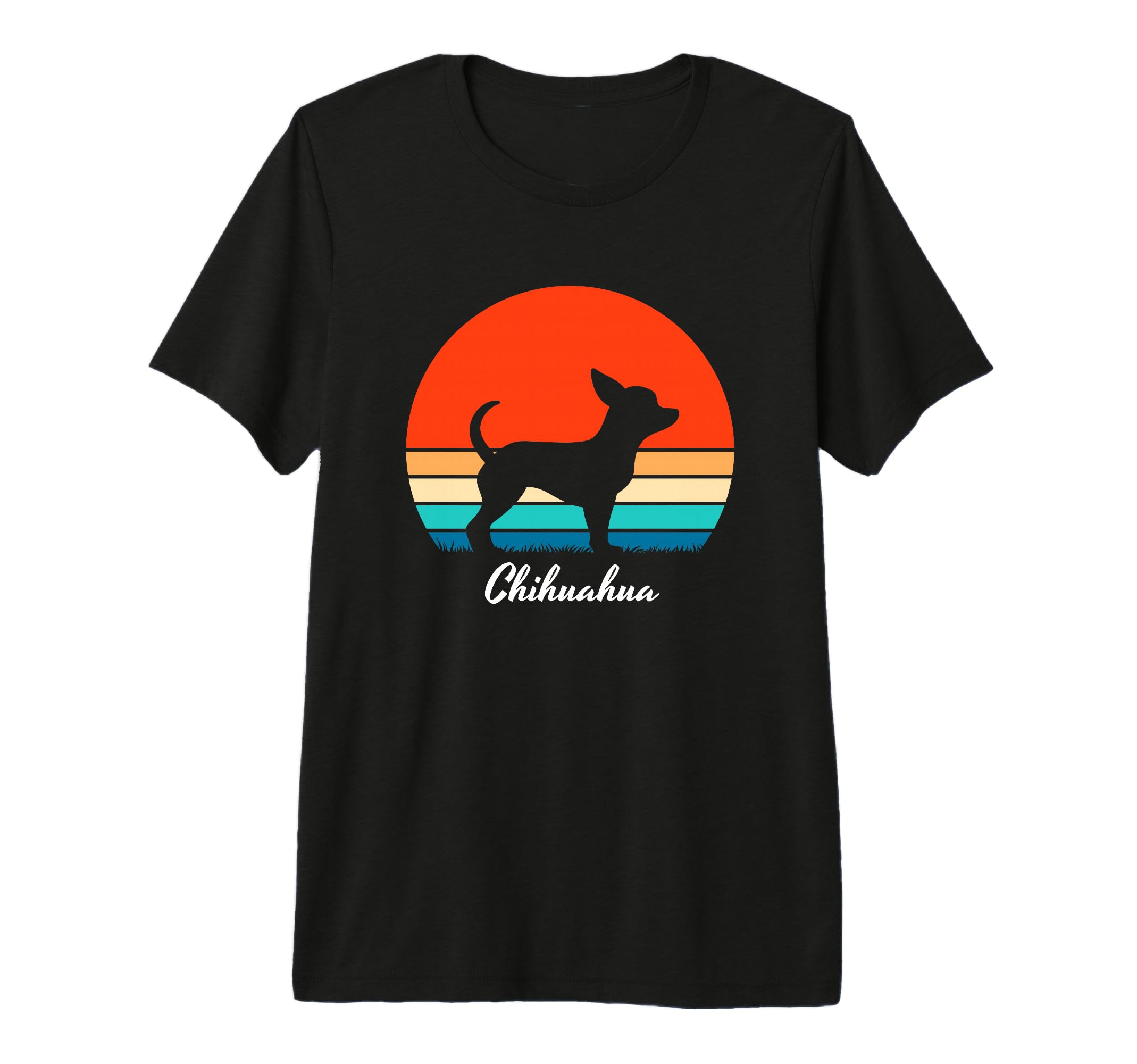 Chihuahua Sunset Dog Mom Dad Owner T-Shirt - Minimalist Print for Adults - T-Shirt, Sweatshirt, Hoodie