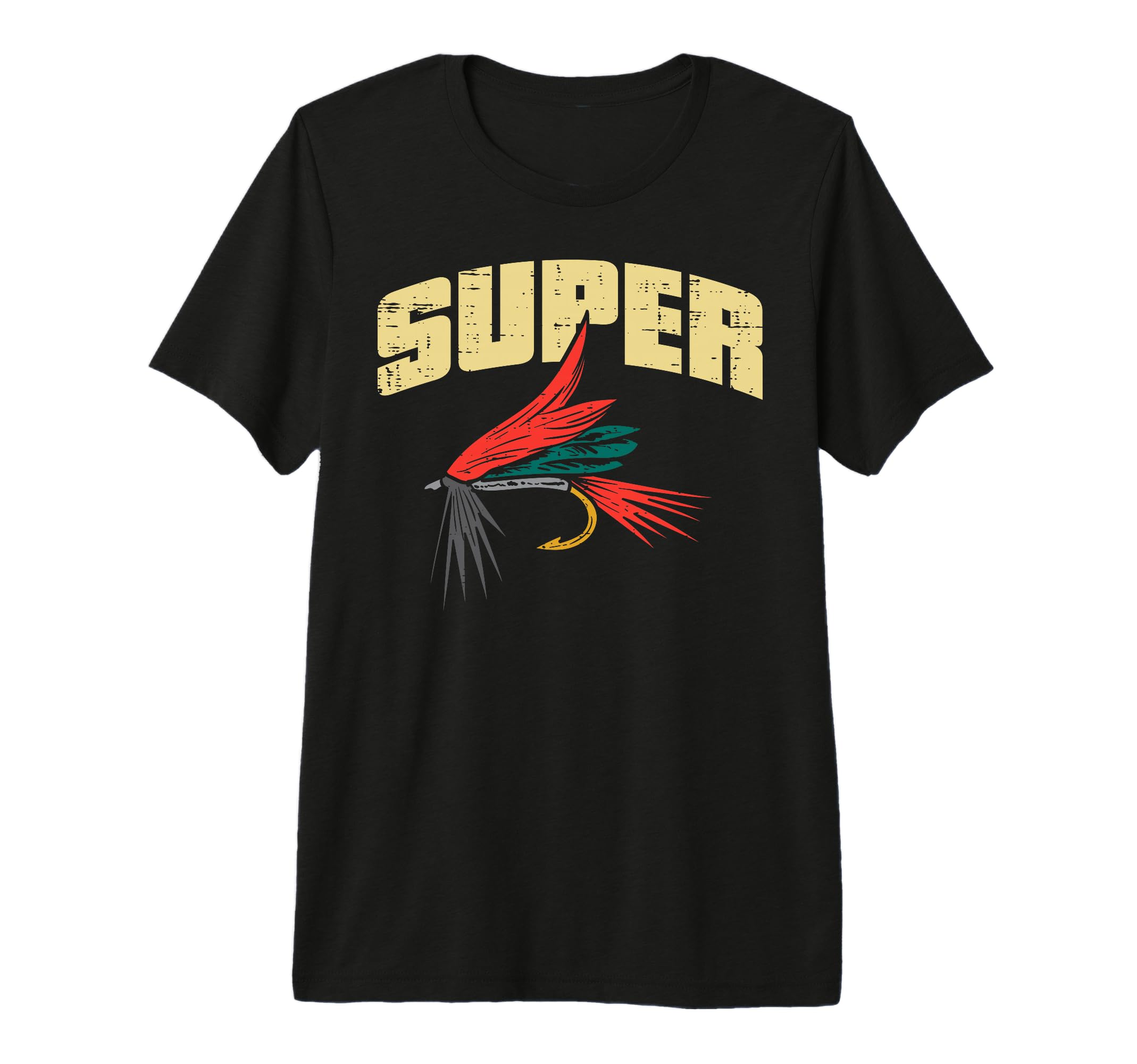 Super Fly Fishing Fish Angler Fisher T-Shirt - Custom Art Print for Adults - T-Shirt, Sweatshirt, Hoodie