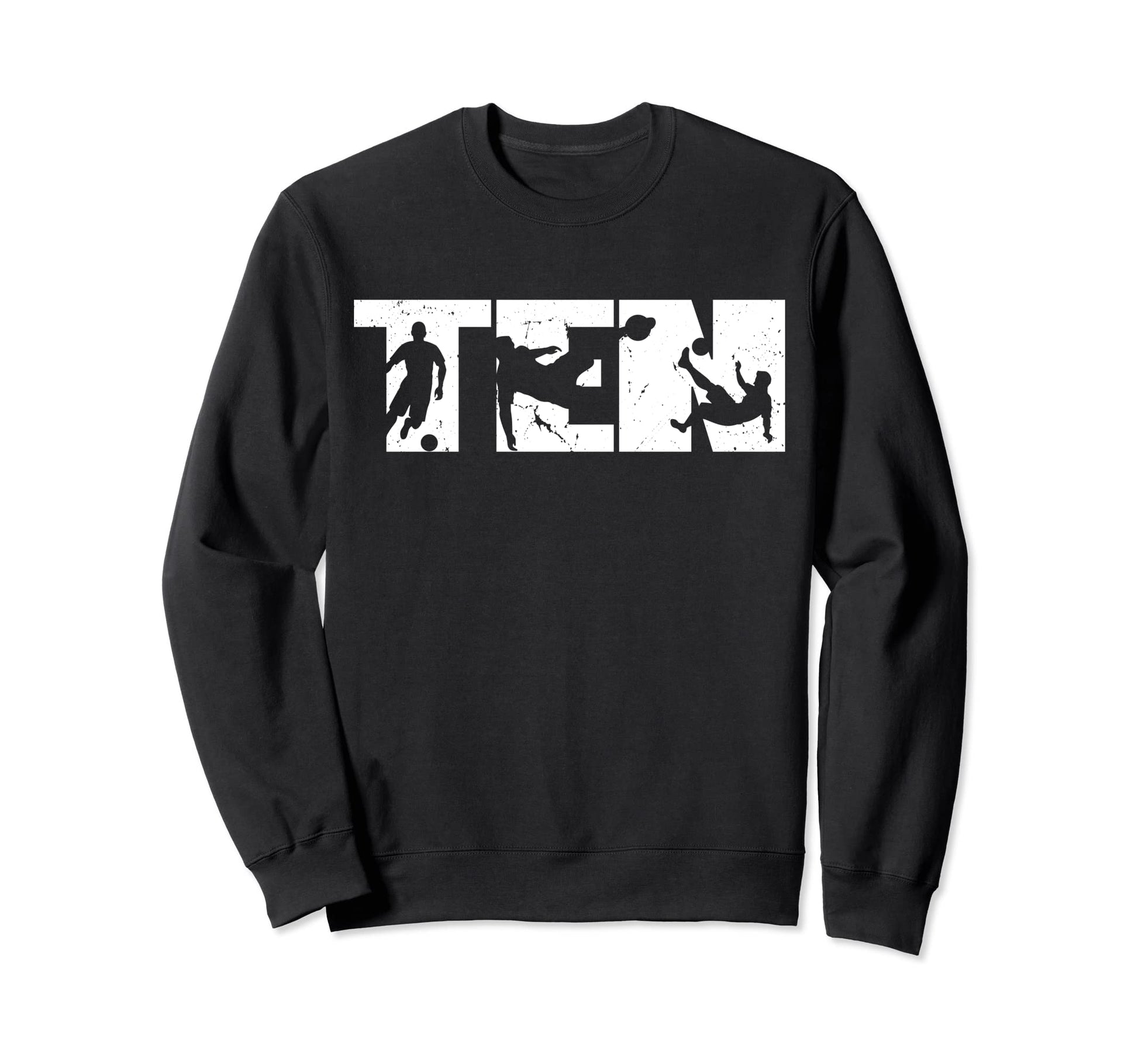 10Th Birthday Soccer 10 Years Old Sweatshirt - Trendy Graphic for Adults - T-Shirt, Sweatshirt, Hoodie
