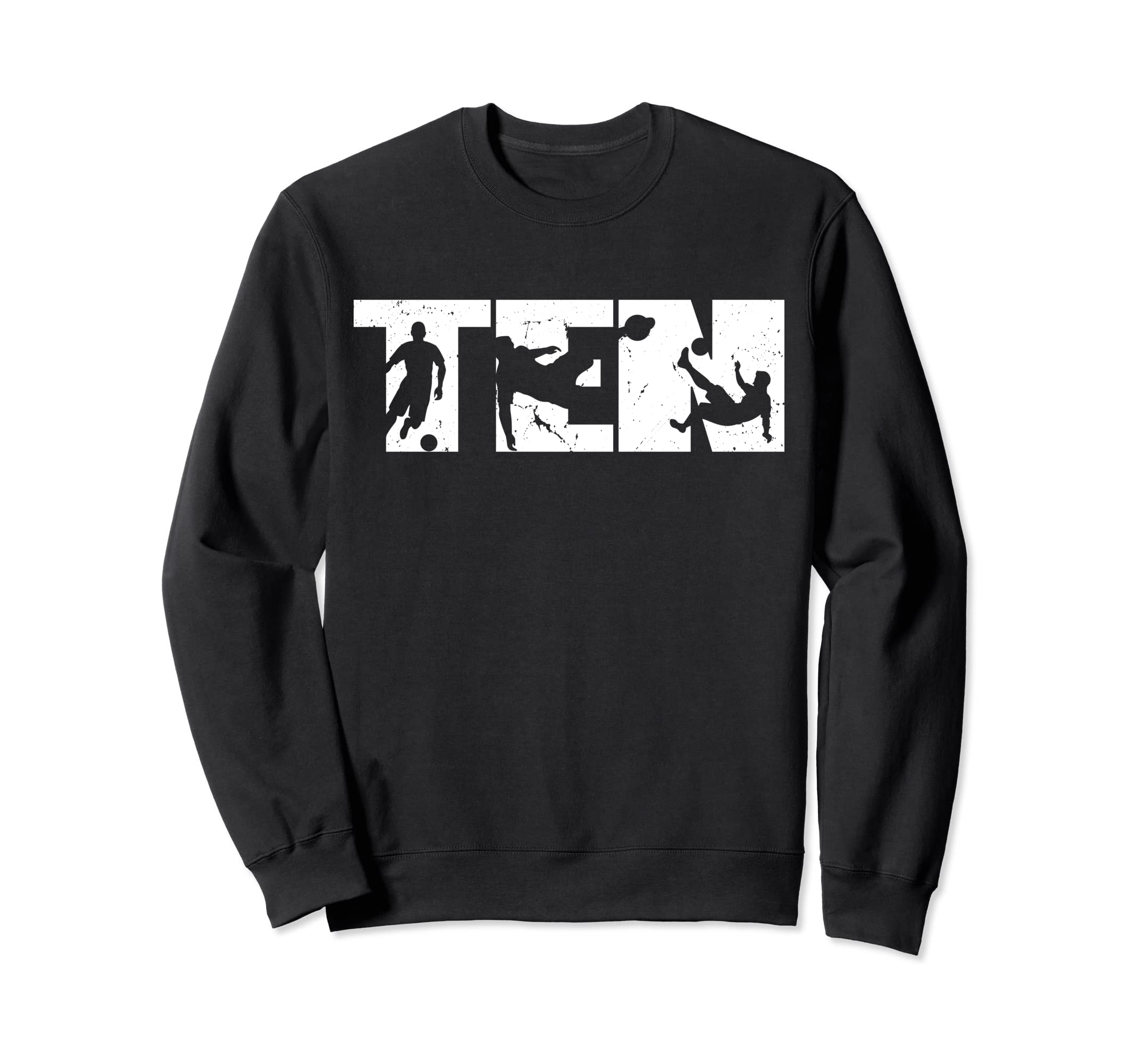10Th Birthday Soccer 10 Years Old Sweatshirt - Trendy Graphic for Adults - T-Shirt, Sweatshirt, Hoodie