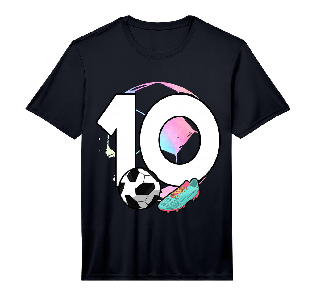 10Th Birthday Soccer Player Football T-Shirt - Casual Everyday Wear Unisex - T-Shirt, Sweatshirt, Hoodie