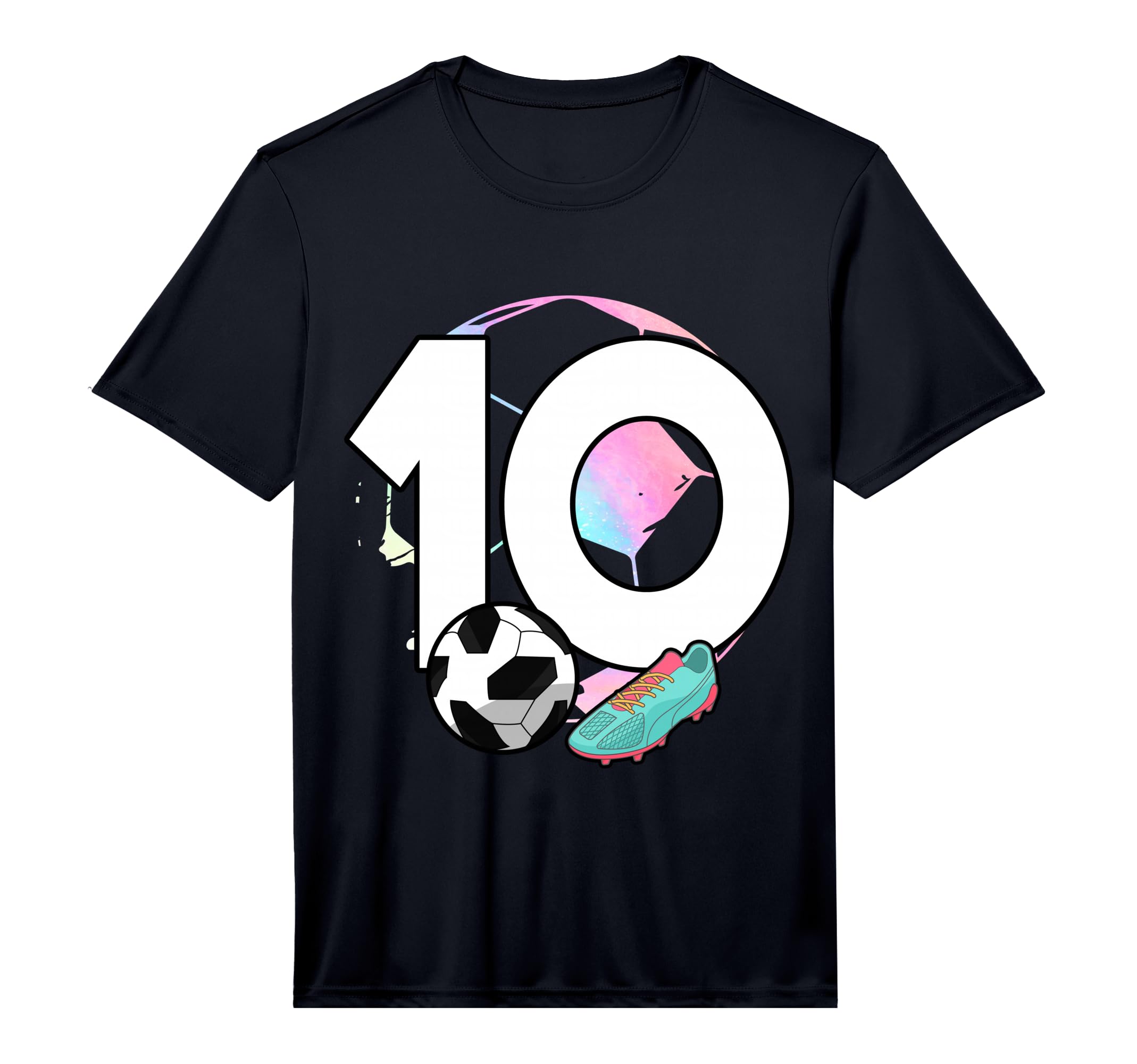 10Th Birthday Soccer Player Football T-Shirt - Casual Everyday Wear Unisex - T-Shirt, Sweatshirt, Hoodie
