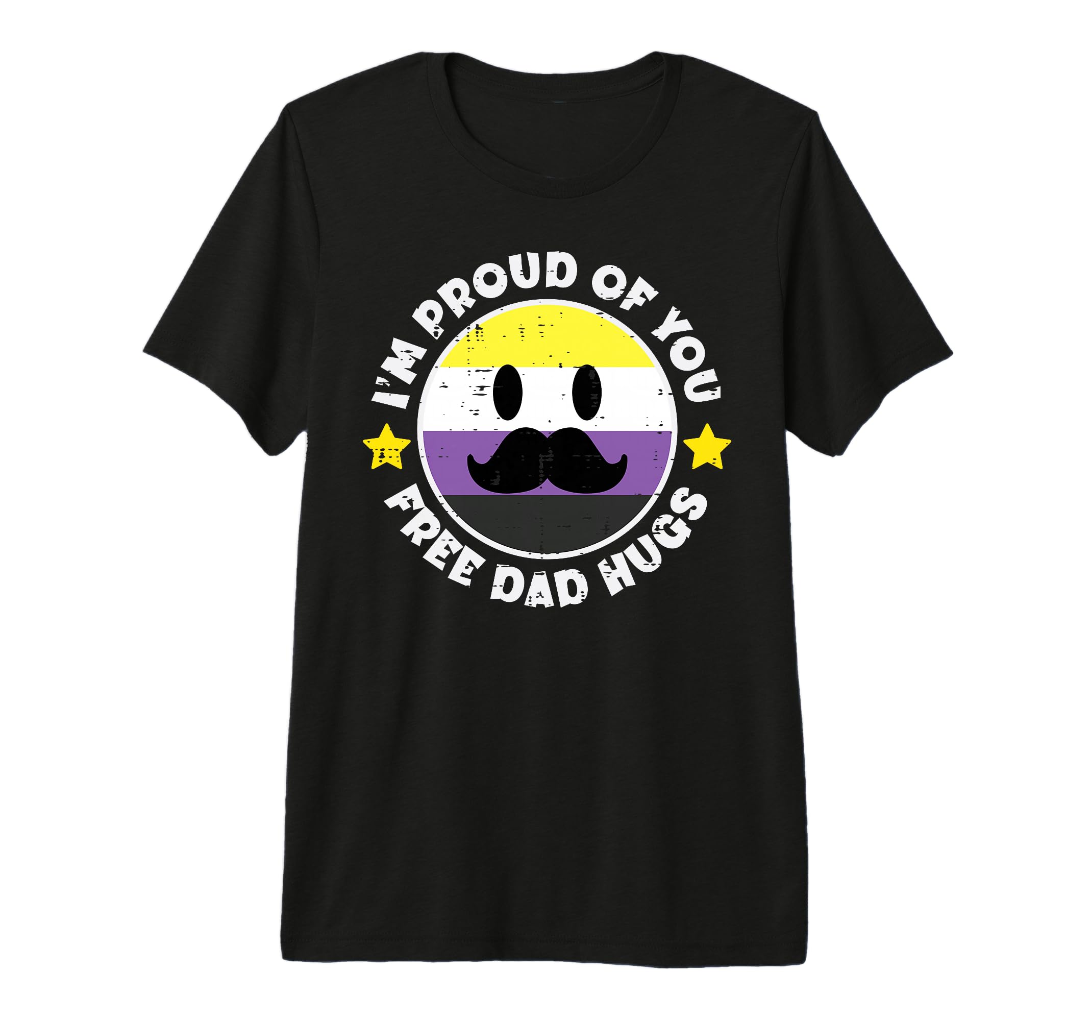 Nonbinary Mustache Im Proud You Free T-Shirt - Aesthetic Graphic Unisex - T-Shirt, Sweatshirt, Hoodie