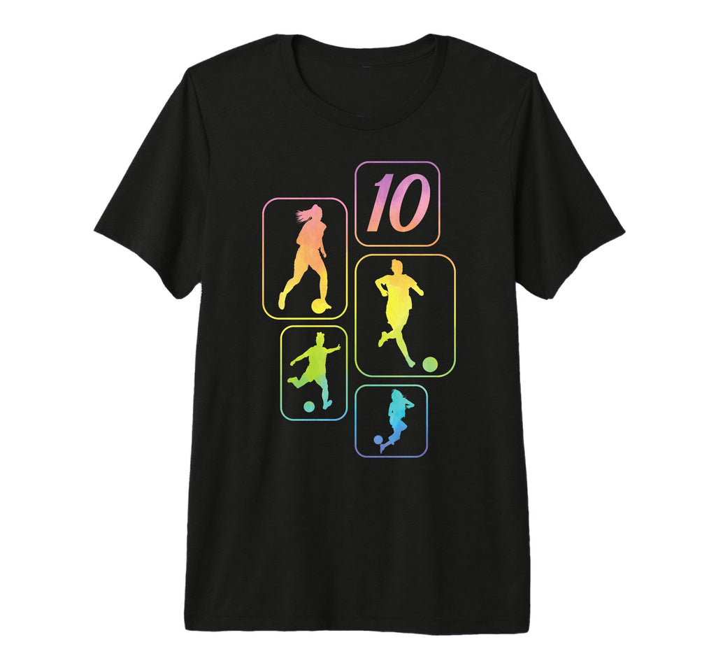 10Th Birthday Soccer Player Football 10 T-Shirt - Trendy Graphic Unisex - T-Shirt, Sweatshirt, Hoodie
