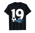 19Th Birthday Soccer Player Football 19 T-Shirt - Trendy Graphic Unisex - T-Shirt, Sweatshirt, Hoodie