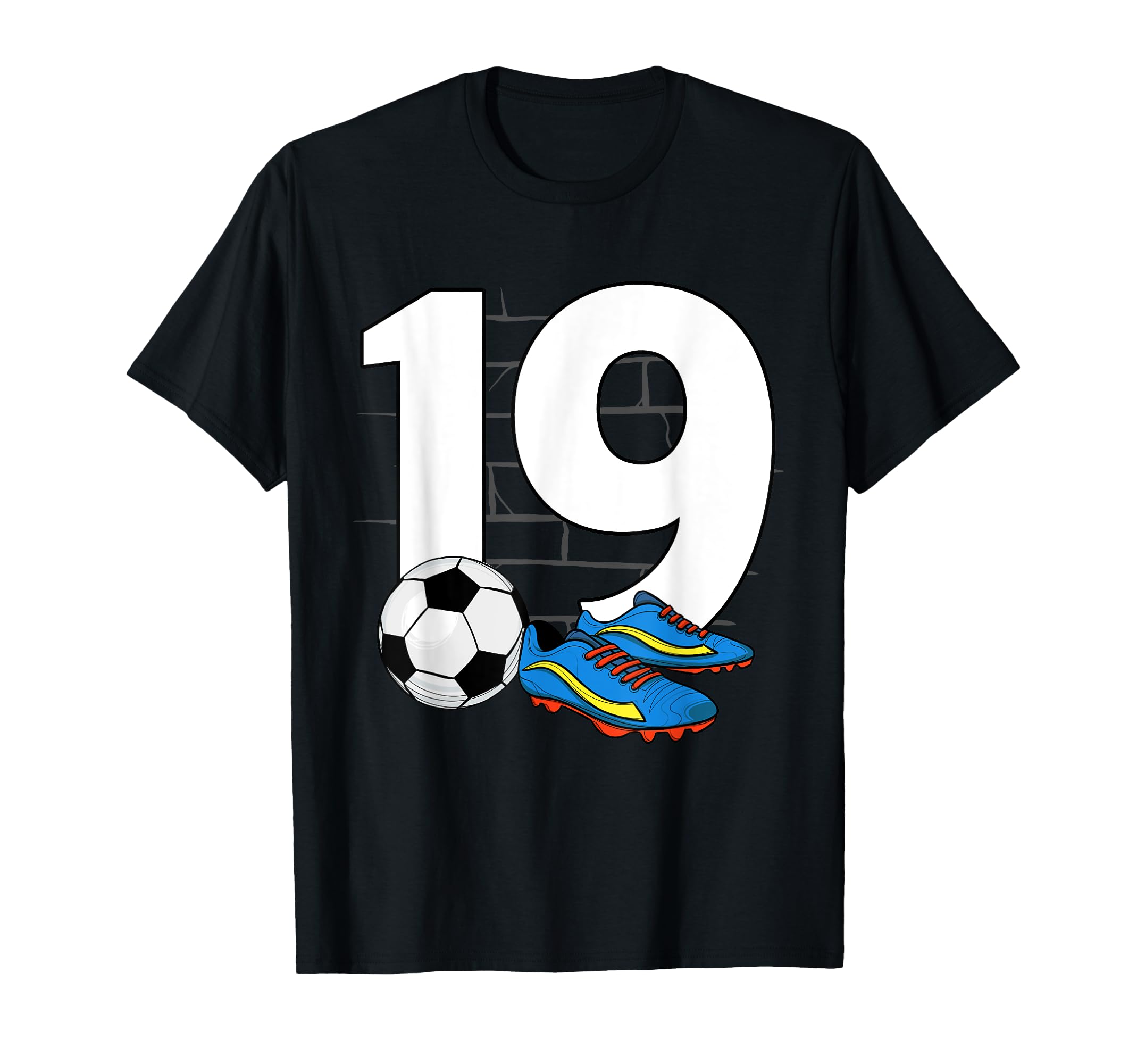 19Th Birthday Soccer Player Football 19 T-Shirt - Trendy Graphic Unisex - T-Shirt, Sweatshirt, Hoodie
