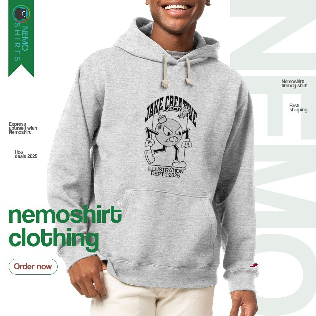 Jake creative bomb illustration - Adult & Kids T-Shirts, Sweatshirts & Hoodies apparel design preview 2
