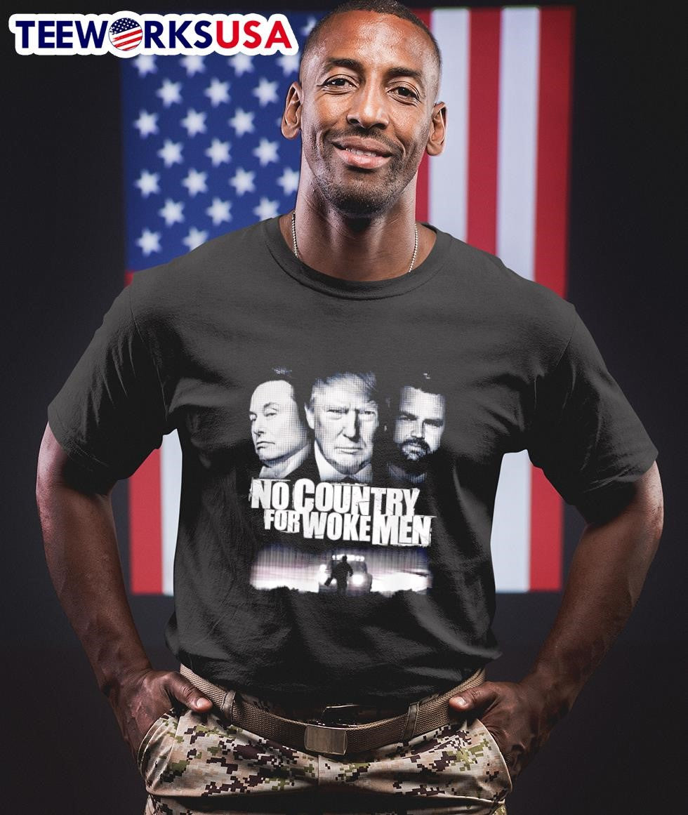No country for woke men - Adult & Kids T-Shirts, Sweatshirts & Hoodies apparel design preview 1