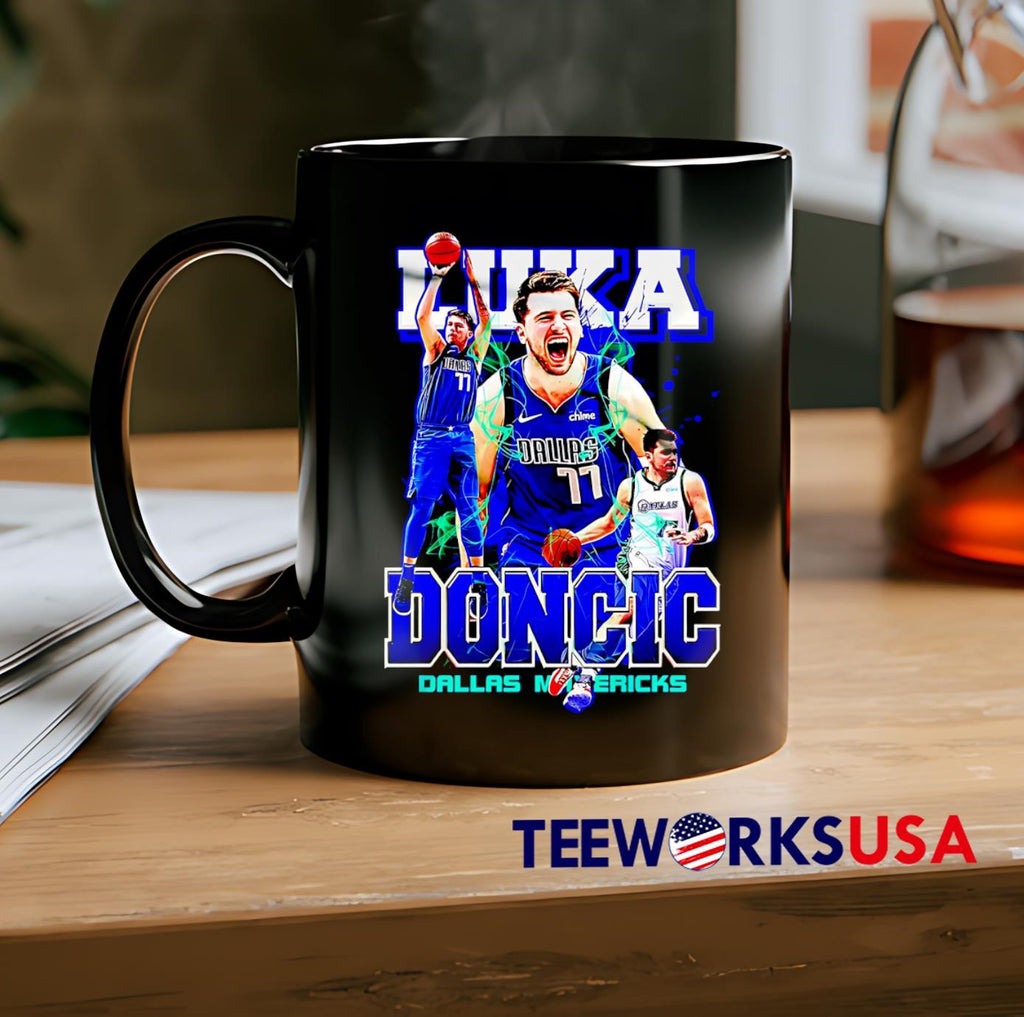 Luka Doncic Dallas Mavericks graphic scream - Adult & Kids T-Shirts, Sweatshirts & Hoodies apparel design preview 2
