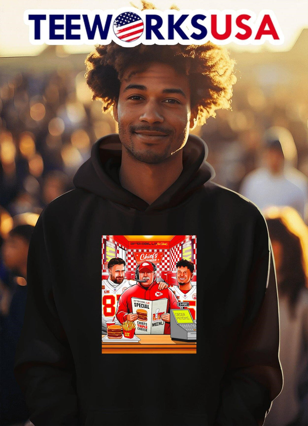 Hungry for the three-peat Kansas City Chiefs - Adult & Kids T-Shirts, Sweatshirts & Hoodies apparel design preview 2