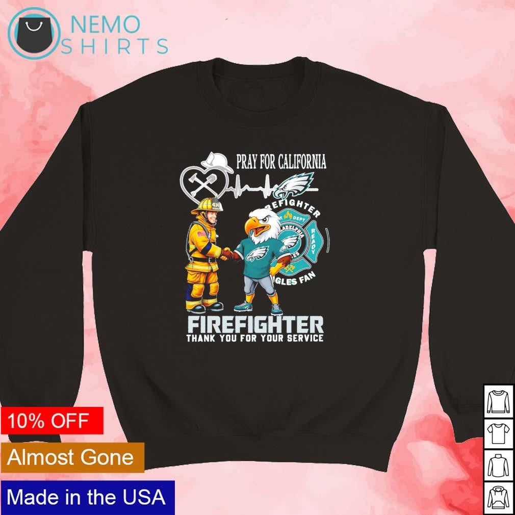 Philadelphia Eagles pray for California firefighter - Adult & Kids T-Shirts, Sweatshirts & Hoodies apparel design preview 5