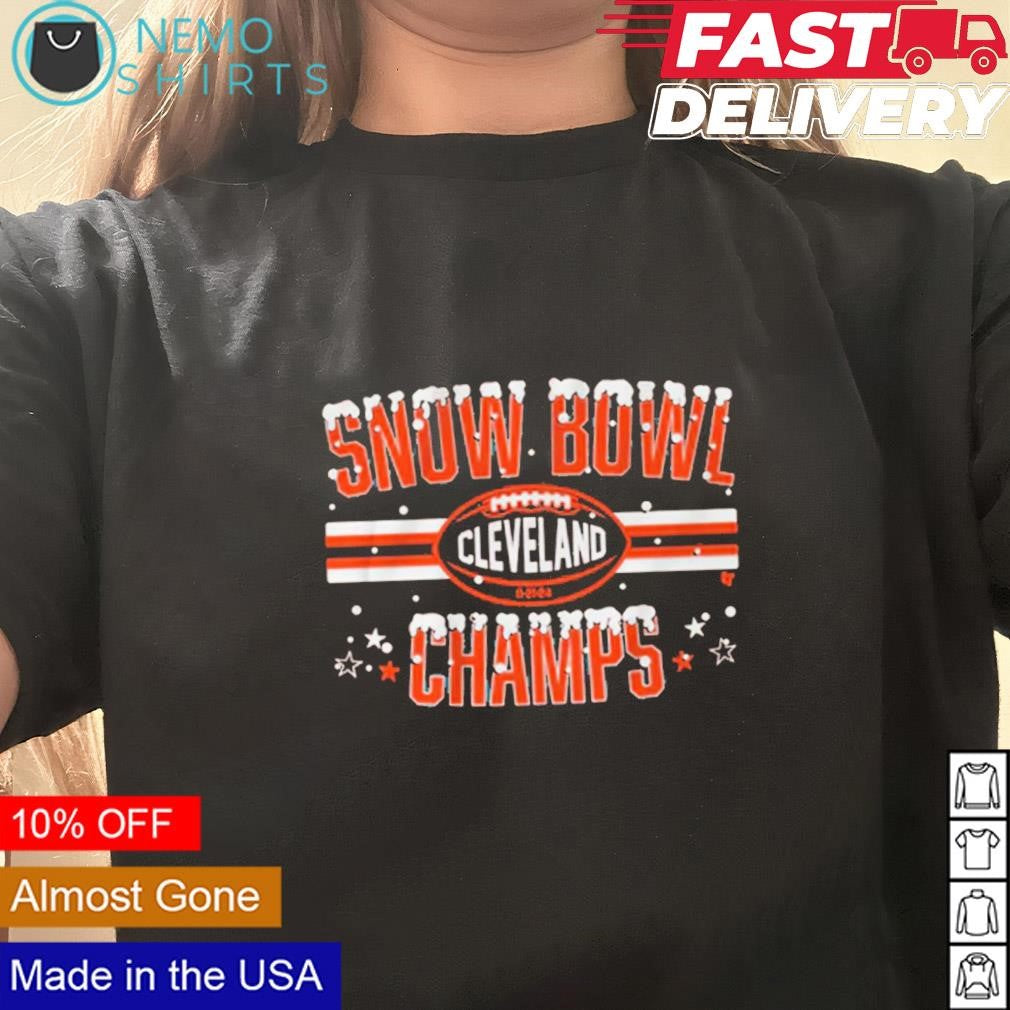 Cleveland Browns snow bowl champ 2024 - Adult & Kids T-Shirts, Sweatshirts & Hoodies apparel design preview 3