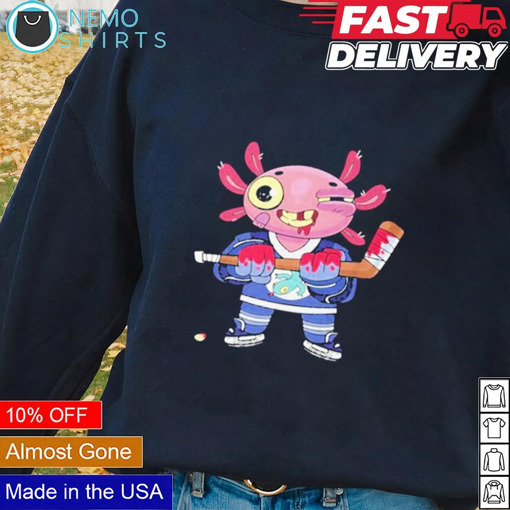 Sloppy hockey axolotl aftermath - Adult & Kids T-Shirts, Sweatshirts & Hoodies apparel design preview 1
