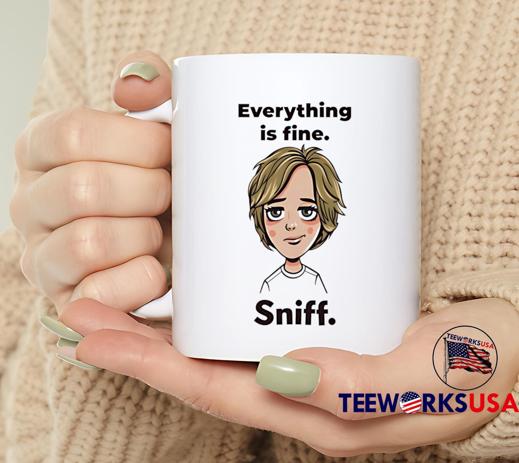 Everything Is Fine Sniff cartoon - Adult & Kids T-Shirts, Sweatshirts & Hoodies apparel design preview 6