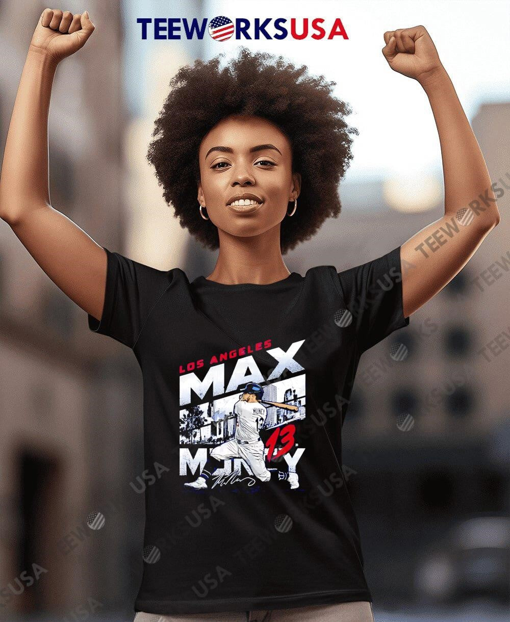 Los Angeles Baseball Max Muncy City Name signature - Adult & Kids T-Shirts, Sweatshirts & Hoodies apparel design preview 8
