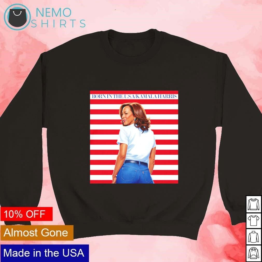 The boss born in USA Kamala Harris - Adult & Kids T-Shirts, Sweatshirts & Hoodies apparel design preview 3
