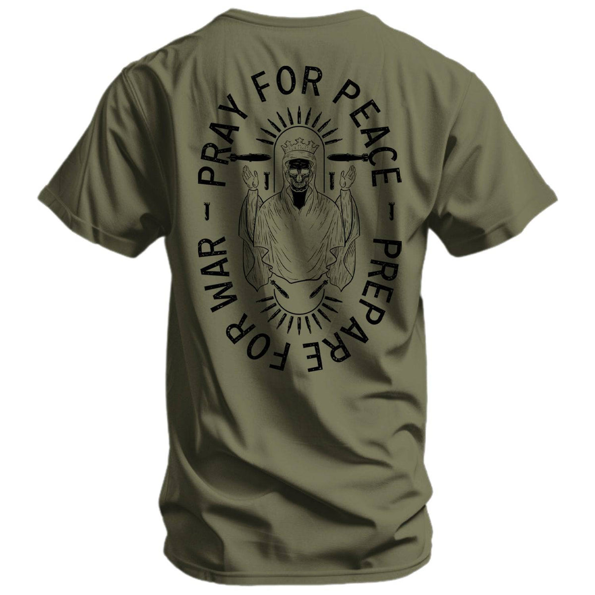 Pray For Peace. Prepare War. Men's - Adult & Kids T-Shirts, Sweatshirts & Hoodies apparel design preview 11