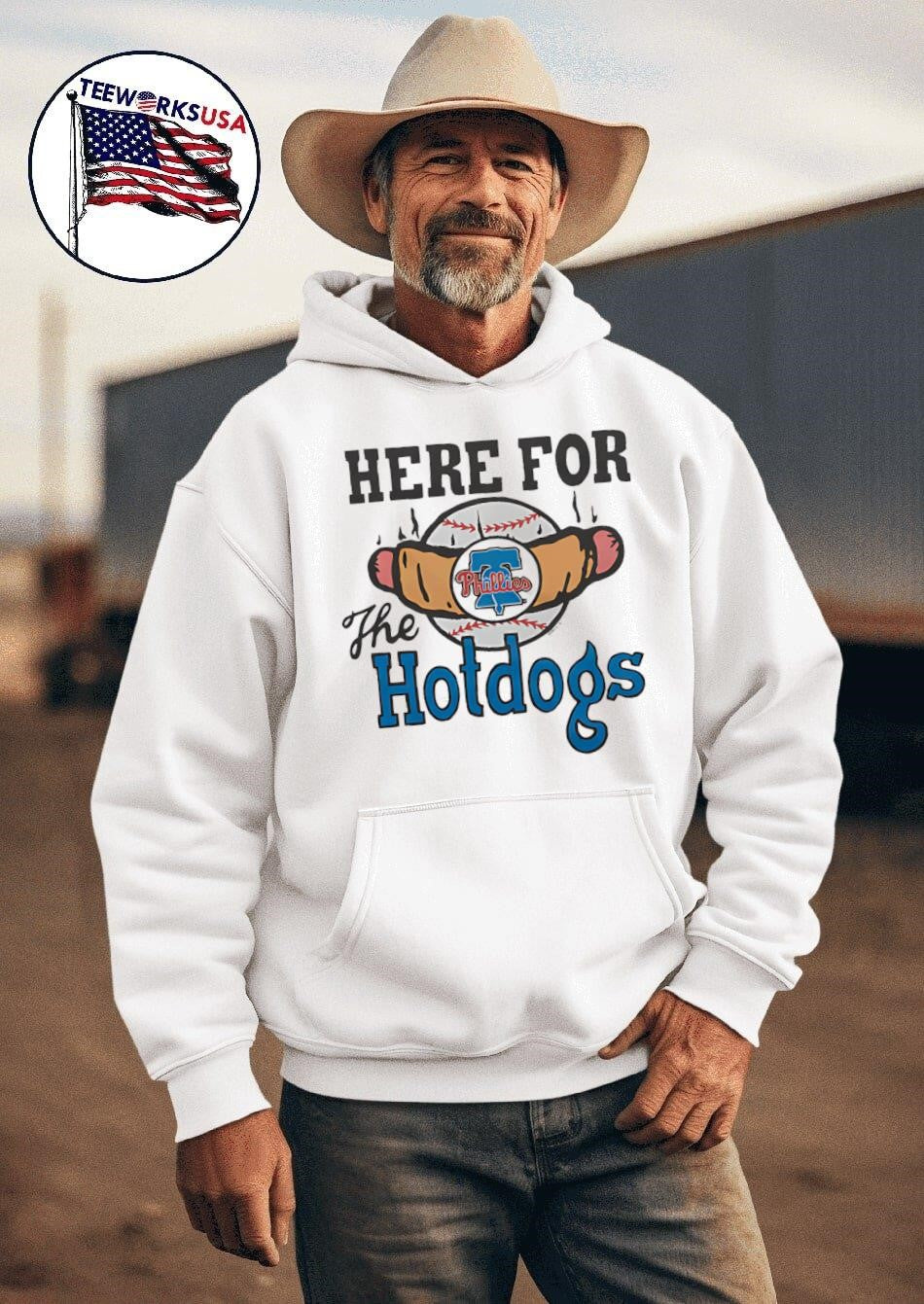 Philadelphia Phillies Here For The Hotdogs - Adult & Kids T-Shirts, Sweatshirts & Hoodies apparel design preview 2