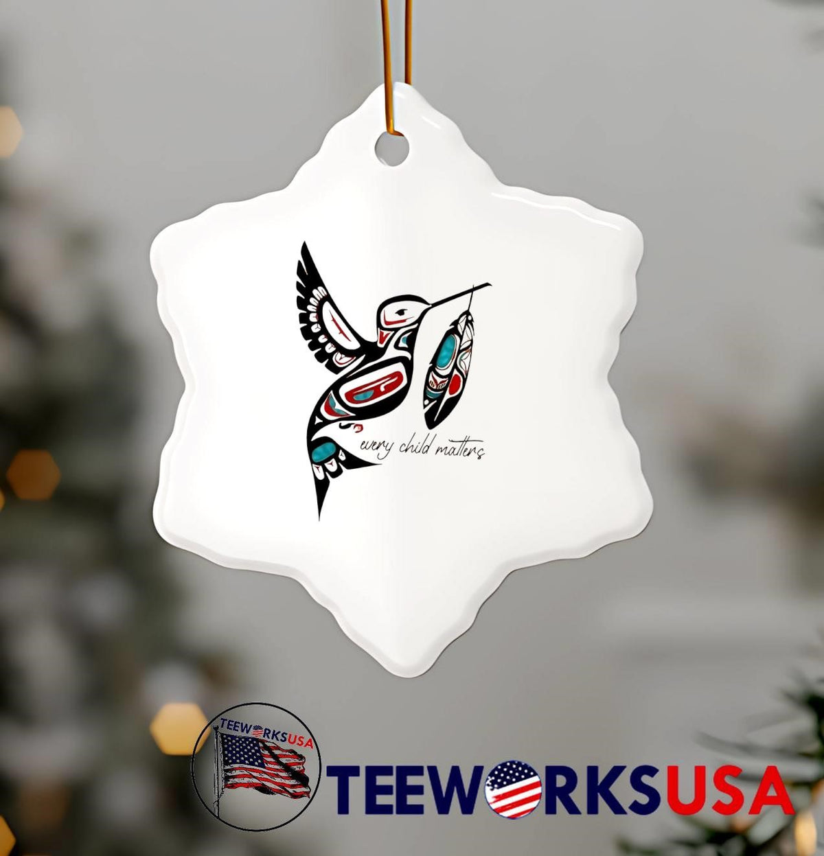 Every Child Matters Hummingbird with Feather Native - Adult & Kids T-Shirts, Sweatshirts & Hoodies apparel design preview 7