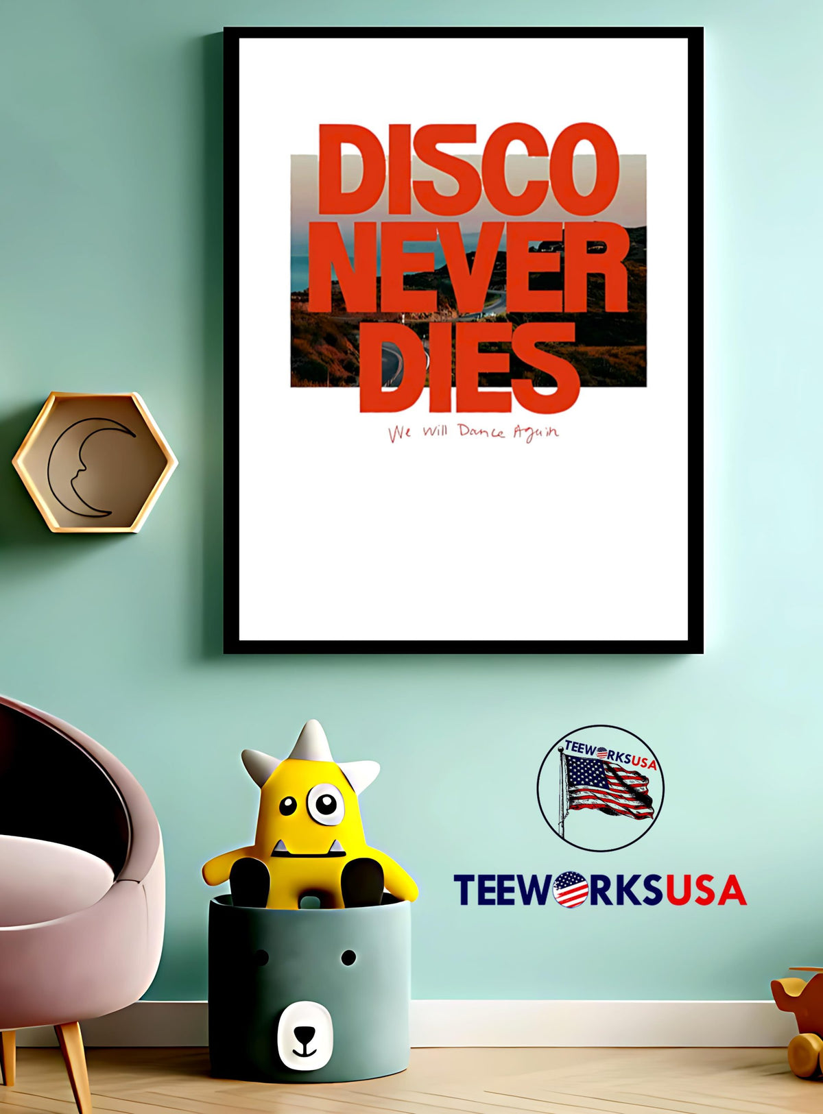Disco Never Dies We Will Dance Again - Adult & Kids T-Shirts, Sweatshirts & Hoodies apparel design preview 4