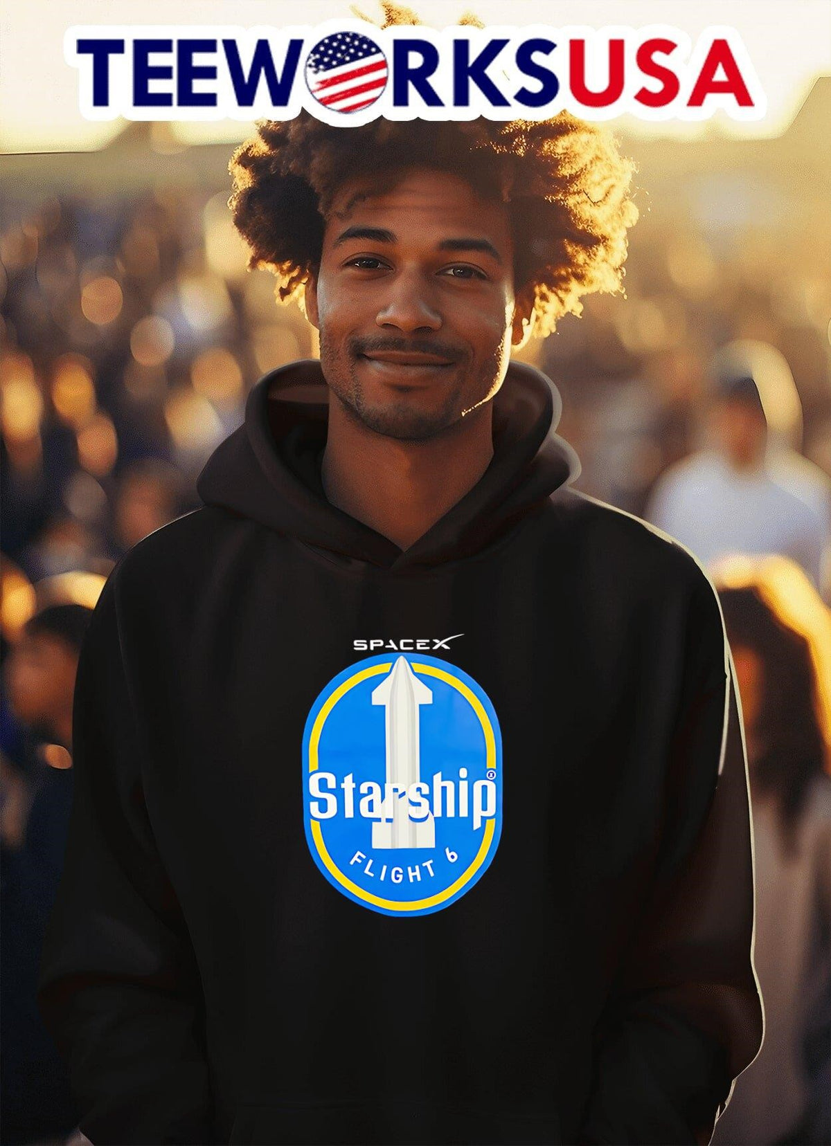 SpaceX Starship Flight 6 - Adult & Kids T-Shirts, Sweatshirts & Hoodies apparel design preview 2