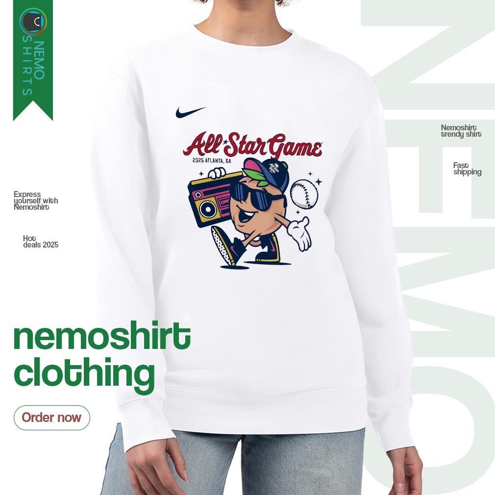 All Statr game 2025 Atlanta GA peach with radio - Adult & Kids T-Shirts, Sweatshirts & Hoodies apparel design preview 4