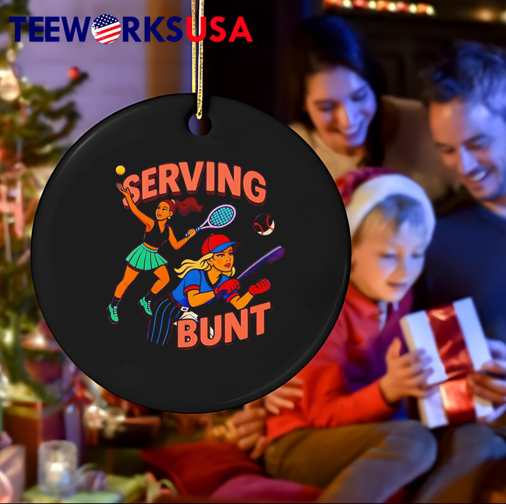 Serving Bunt tennis and baseball cartoon - Adult & Kids T-Shirts, Sweatshirts & Hoodies apparel design preview 4