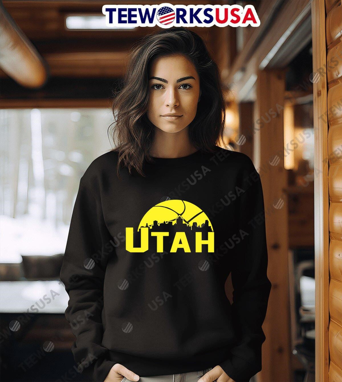 Utah Jazz Cityscape Skyline style 2025 - Adult & Kids T-Shirts, Sweatshirts & Hoodies apparel design preview 6