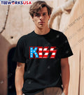 Kiss American Flag retro - Adult & Kids T-Shirts, Sweatshirts & Hoodies apparel design preview 1