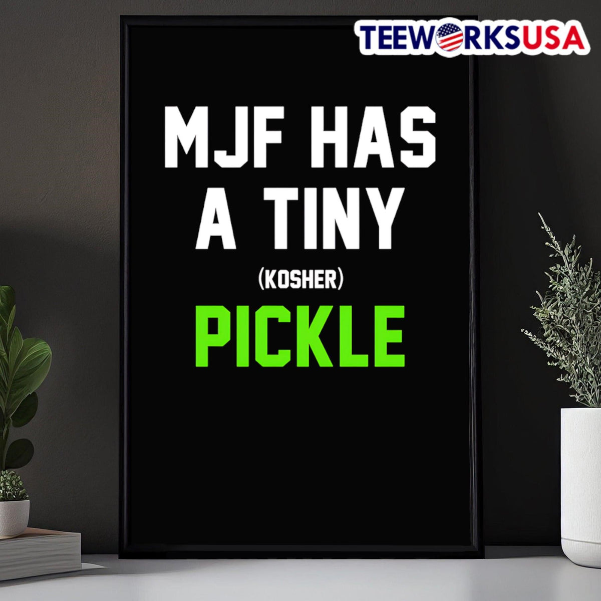 MJF has a tiny Kosher pickle - Adult & Kids T-Shirts, Sweatshirts & Hoodies apparel design preview 5