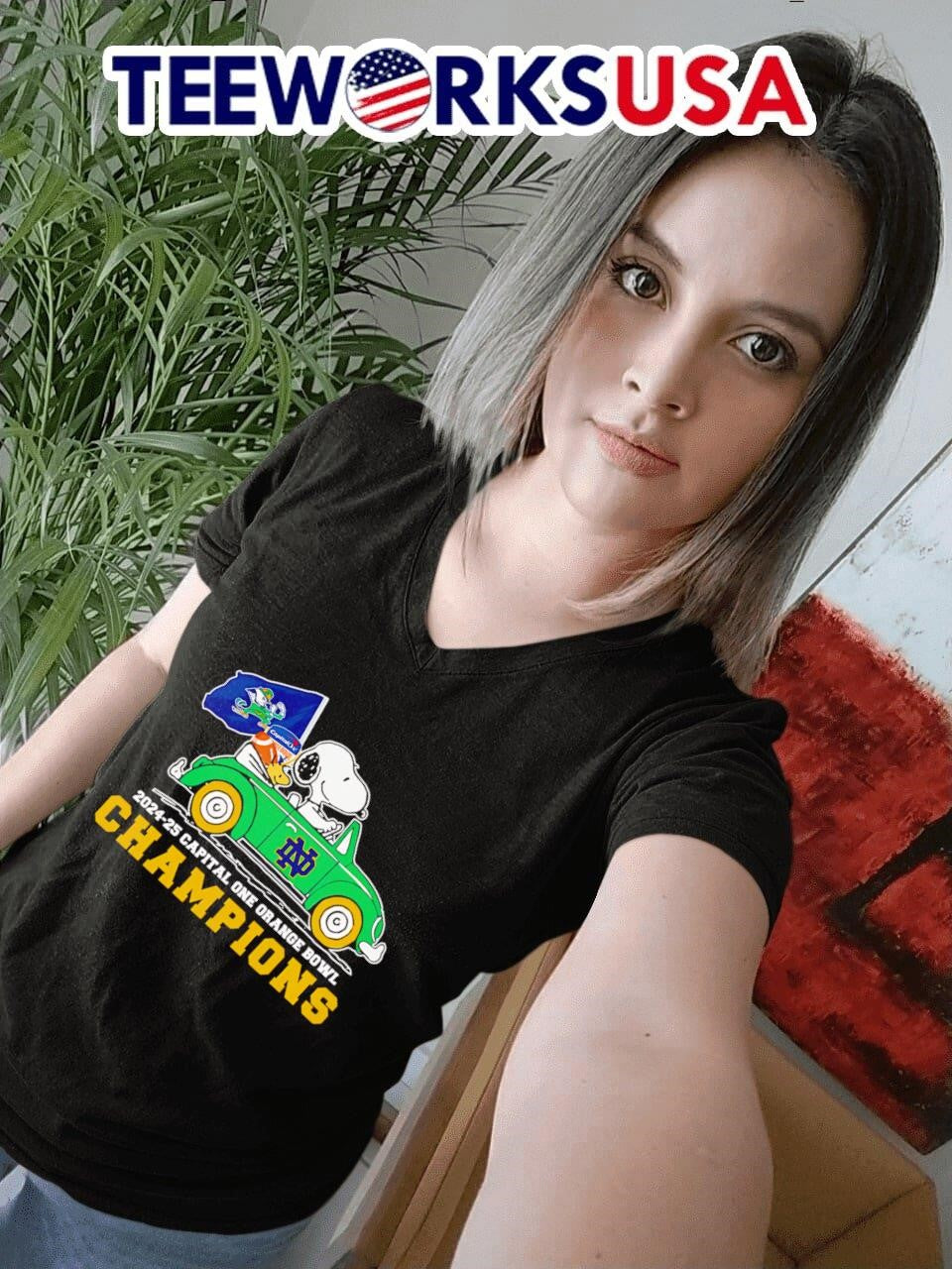 Snoopy driving car 2024-25 Capital One Orange Bowl - Adult & Kids T-Shirts, Sweatshirts & Hoodies apparel design preview 7