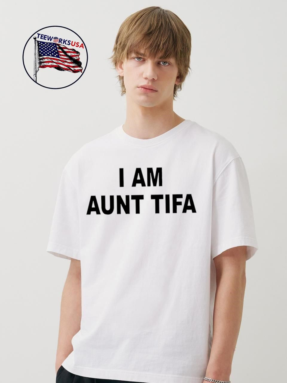 I Am Aunt Tifa text - Adult & Kids T-Shirts, Sweatshirts & Hoodies apparel design preview 4