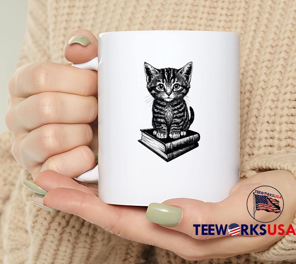 Just One More Chapter Cat - Adult & Kids T-Shirts, Sweatshirts & Hoodies apparel design preview 6