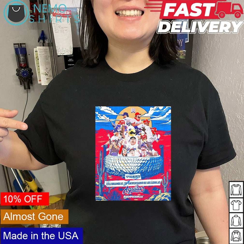 Celebrates the 78th anniversary of Club Águilas de - Adult & Kids T-Shirts, Sweatshirts & Hoodies apparel design preview 2