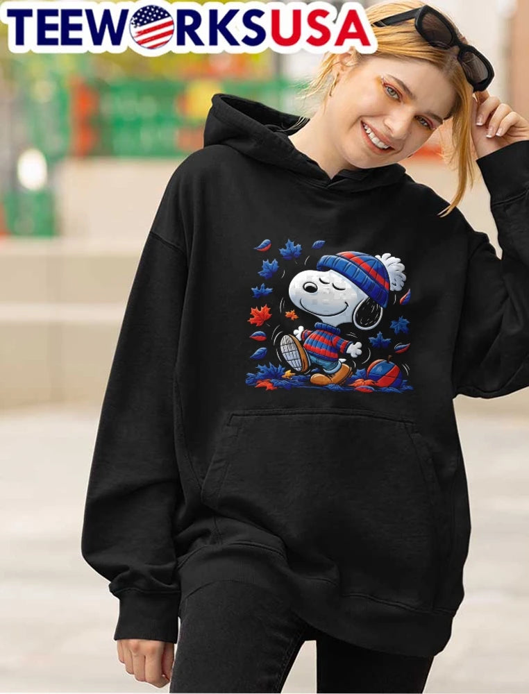 Snoopy Wearing Beanie Sweater Dancing In Falling - Adult & Kids T-Shirts, Sweatshirts & Hoodies apparel design preview 4