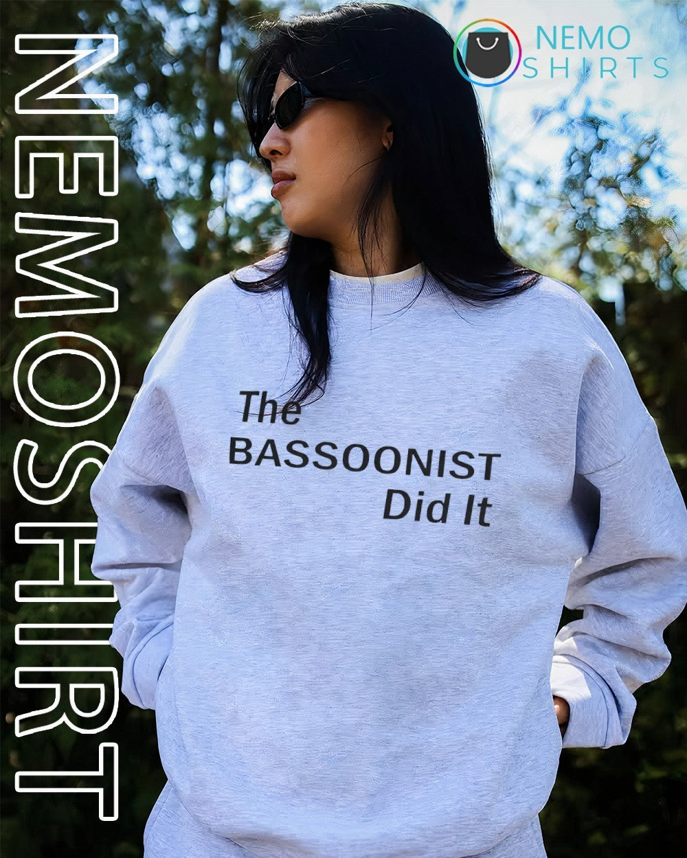 The bassoonist did it only murders in building - Adult & Kids T-Shirts, Sweatshirts & Hoodies apparel design preview 4