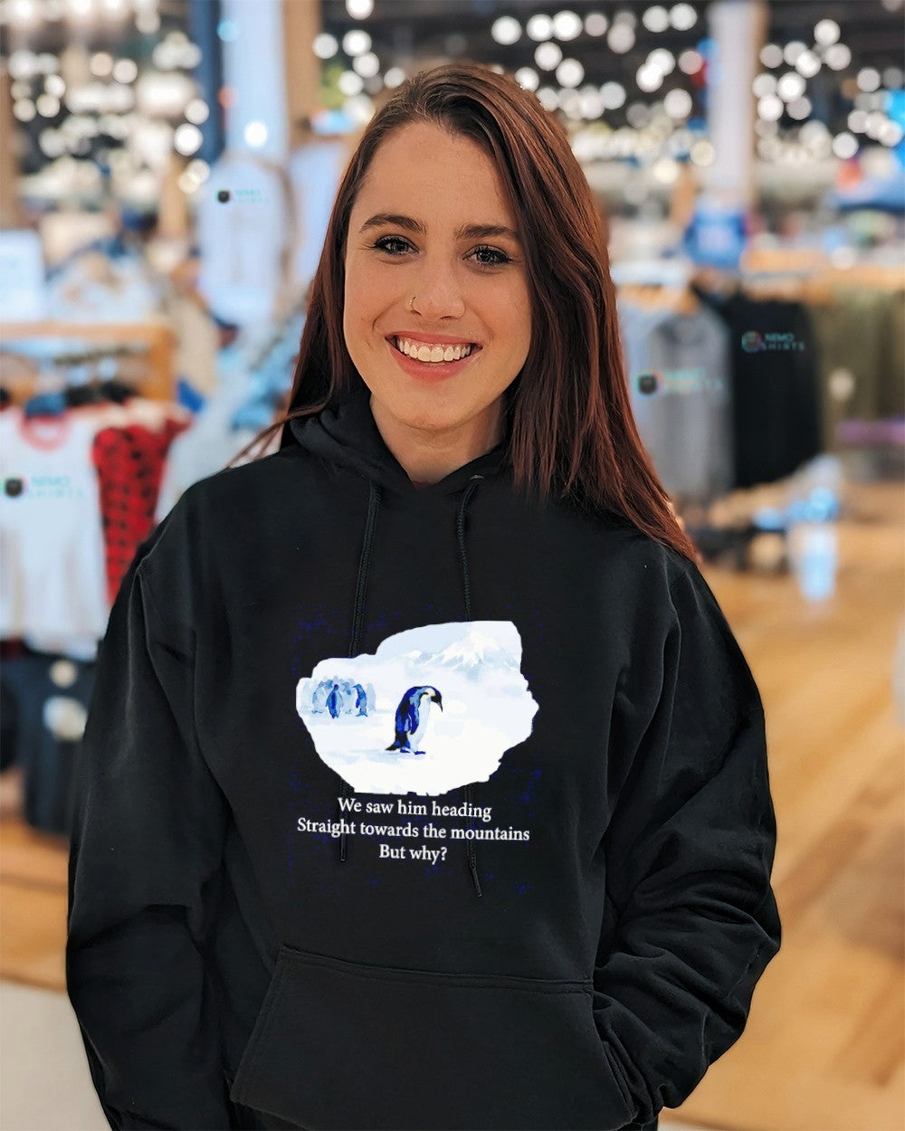 We saw him heading straight towards the mountains but - Adult & Kids T-Shirts, Sweatshirts & Hoodies apparel design preview 3