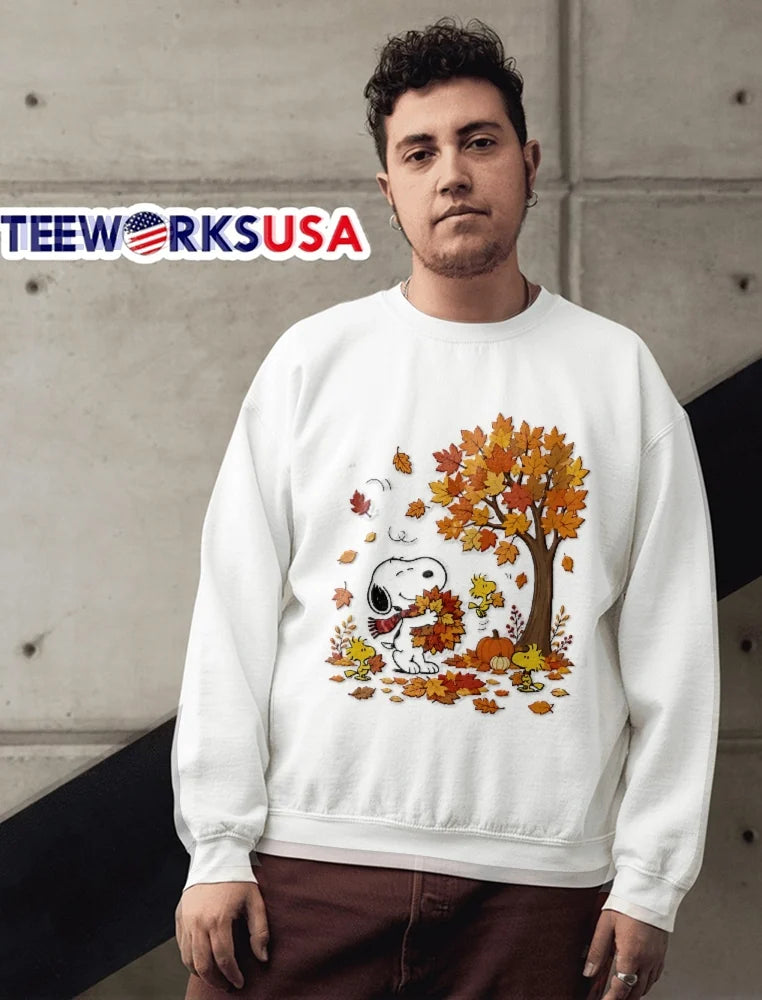 Snoopy Autumn Vibes Fall Season - Adult & Kids T-Shirts, Sweatshirts & Hoodies apparel design preview 6